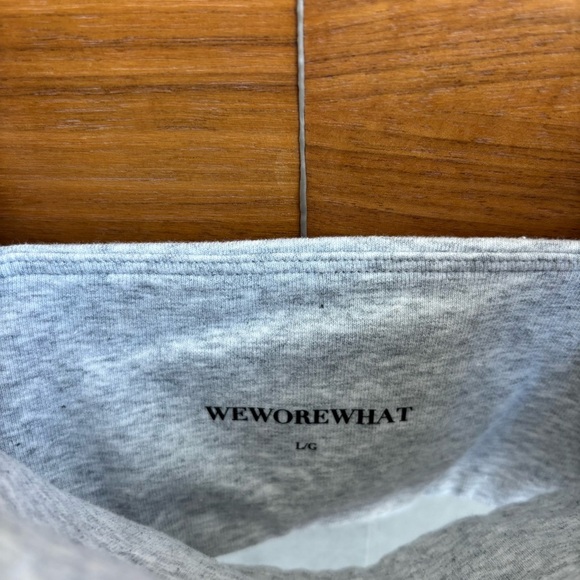 NWT WeWoreWhat Women Bandeau Top In Heather Grey, Size L - Picture 5 of 8